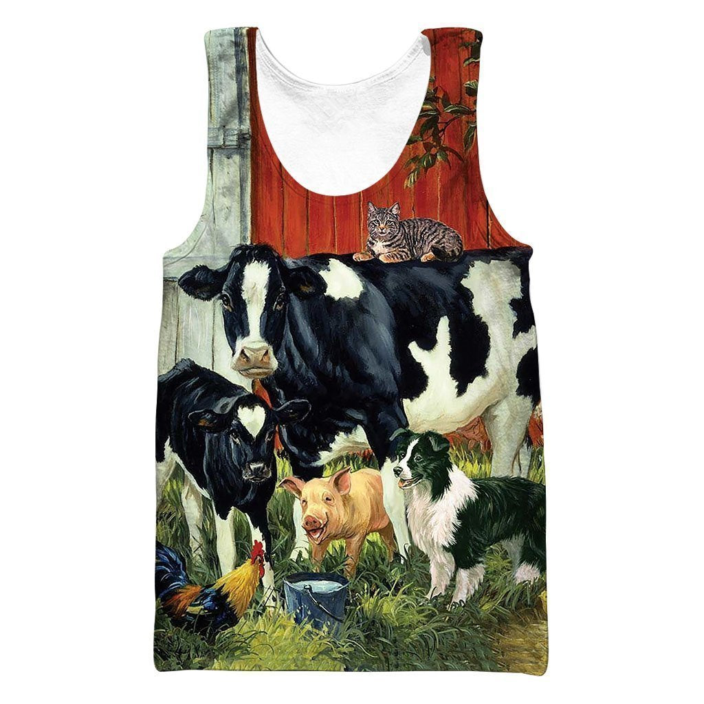 Animal in my famer-Apparel-HD09-Tank Top-S-Vibe Cosy™