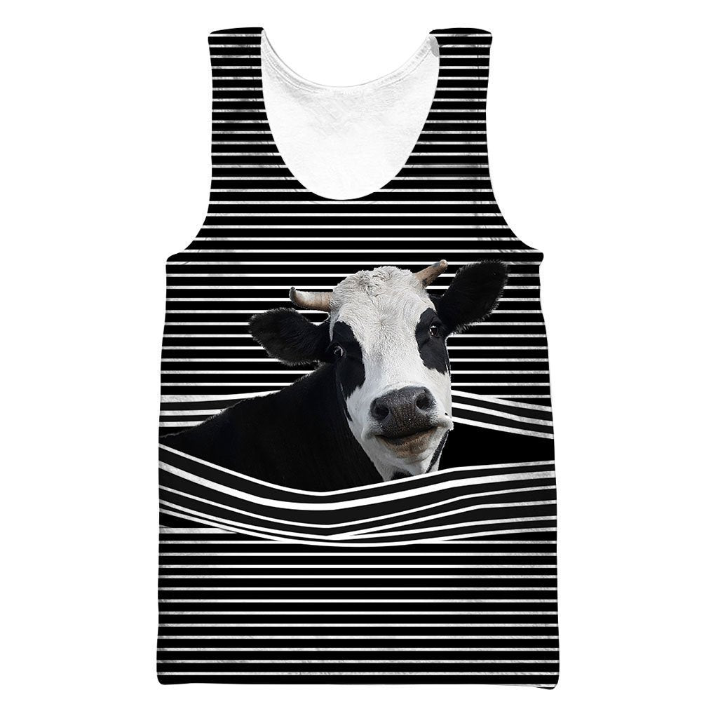 Cow With Black Farm-Apparel-HD09-Tank Top-S-Vibe Cosy™