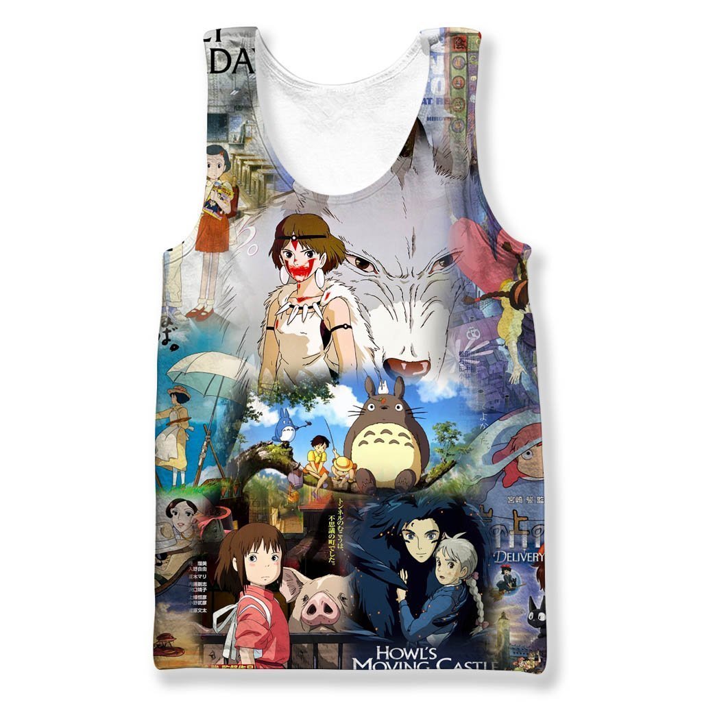 3D All Over Print Howl's Moving Castle Hoodie-Apparel-HD09-Tank Top-S-Vibe Cosy™