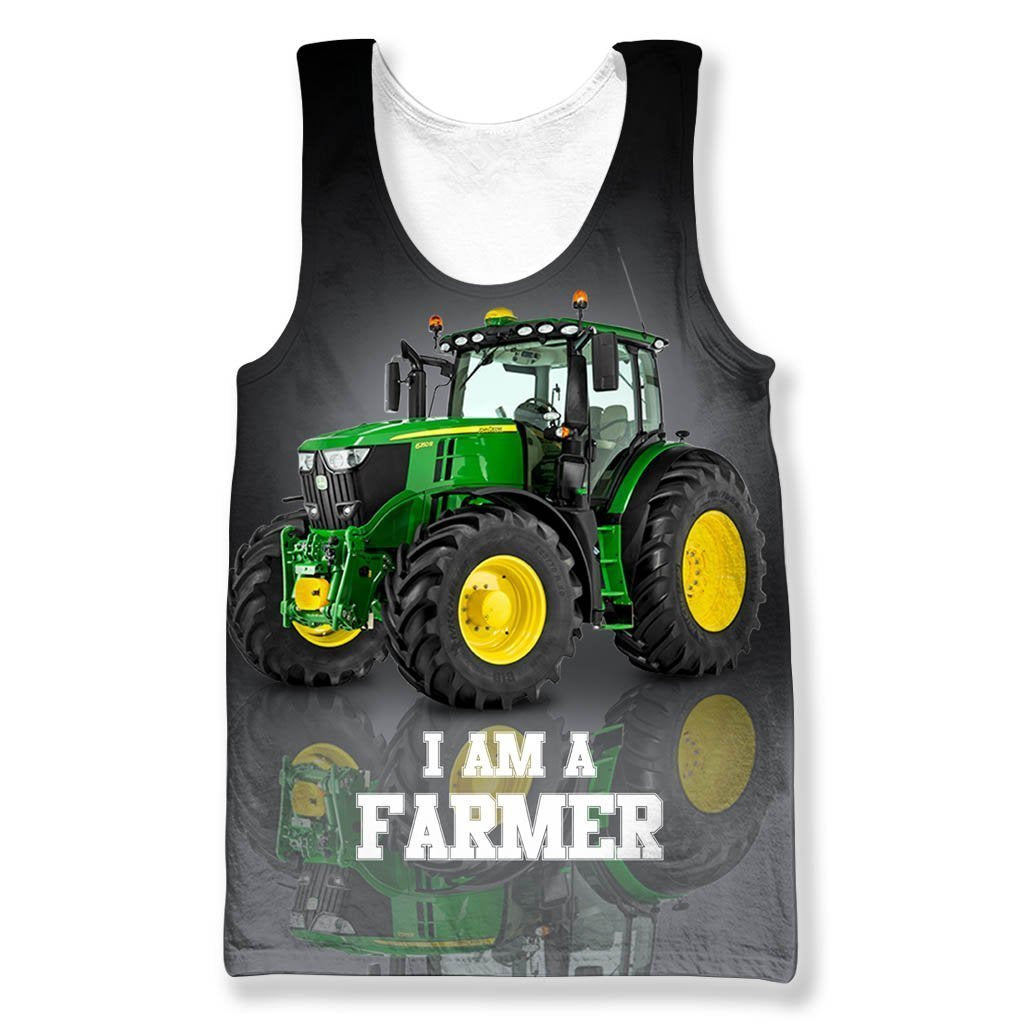 Beautiful Green Tractor Hoodie-Apparel-HD09-Tank Top-S-Vibe Cosy™