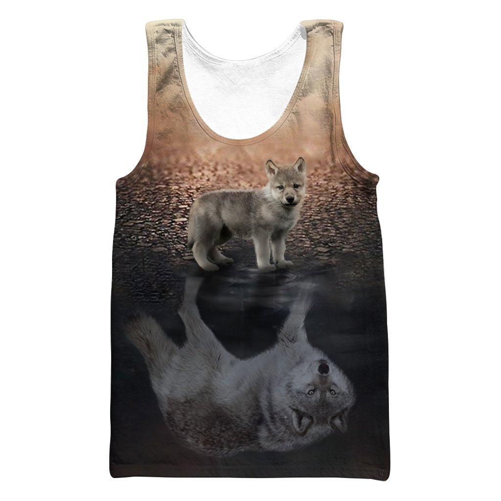 3D All Over Print Cute Wolf Hoodie-Apparel-HD09-Tank Top-S-Vibe Cosy™