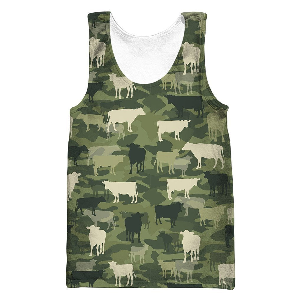 Camo Cow Farmer-Apparel-HD09-Tank Top-S-Vibe Cosy™