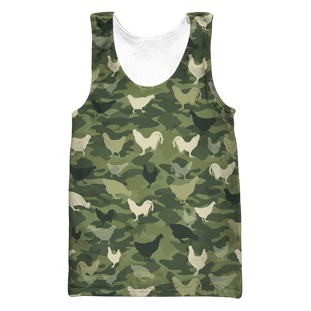 Camo Chickens Farmer-Apparel-HD09-Tank Top-S-Vibe Cosy™