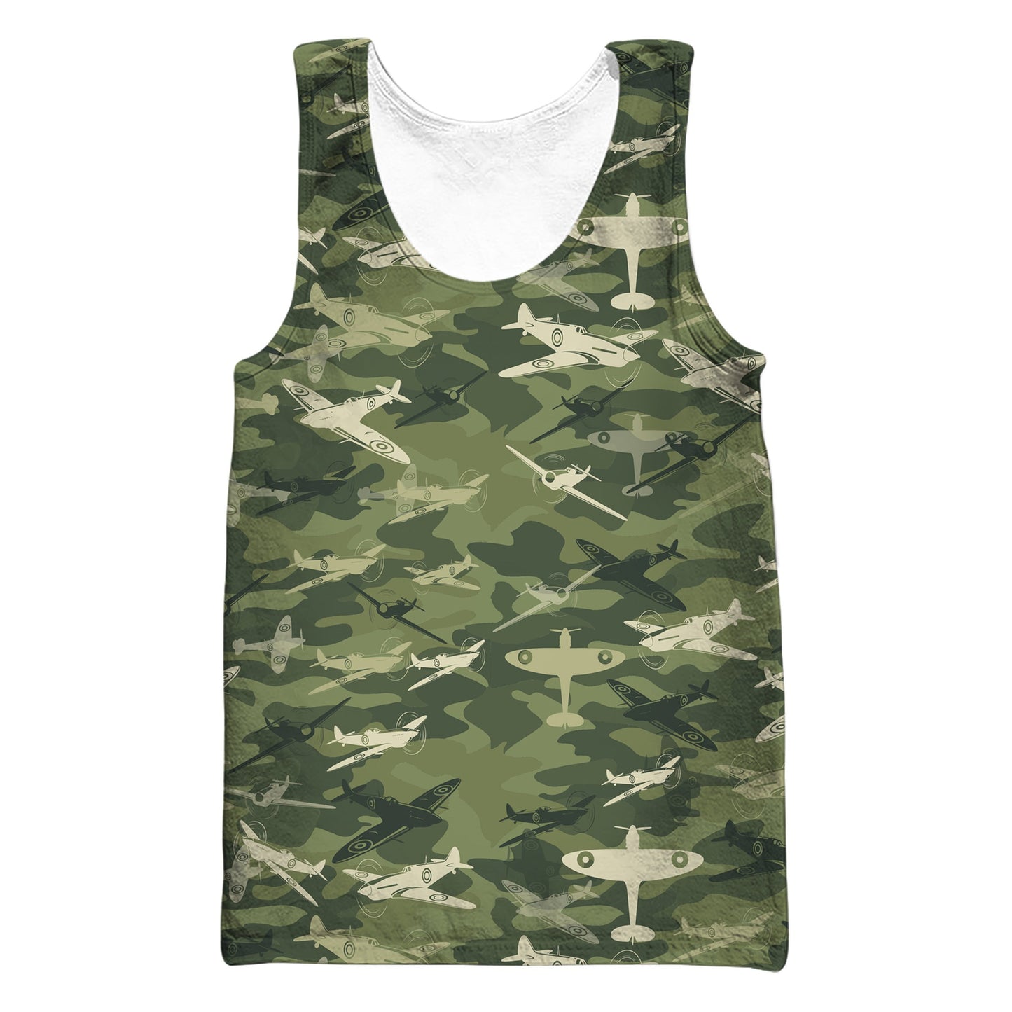 3D All Over Supermarine Spitfire Hoodie-Apparel-HD09-Tank Top-S-Vibe Cosy™