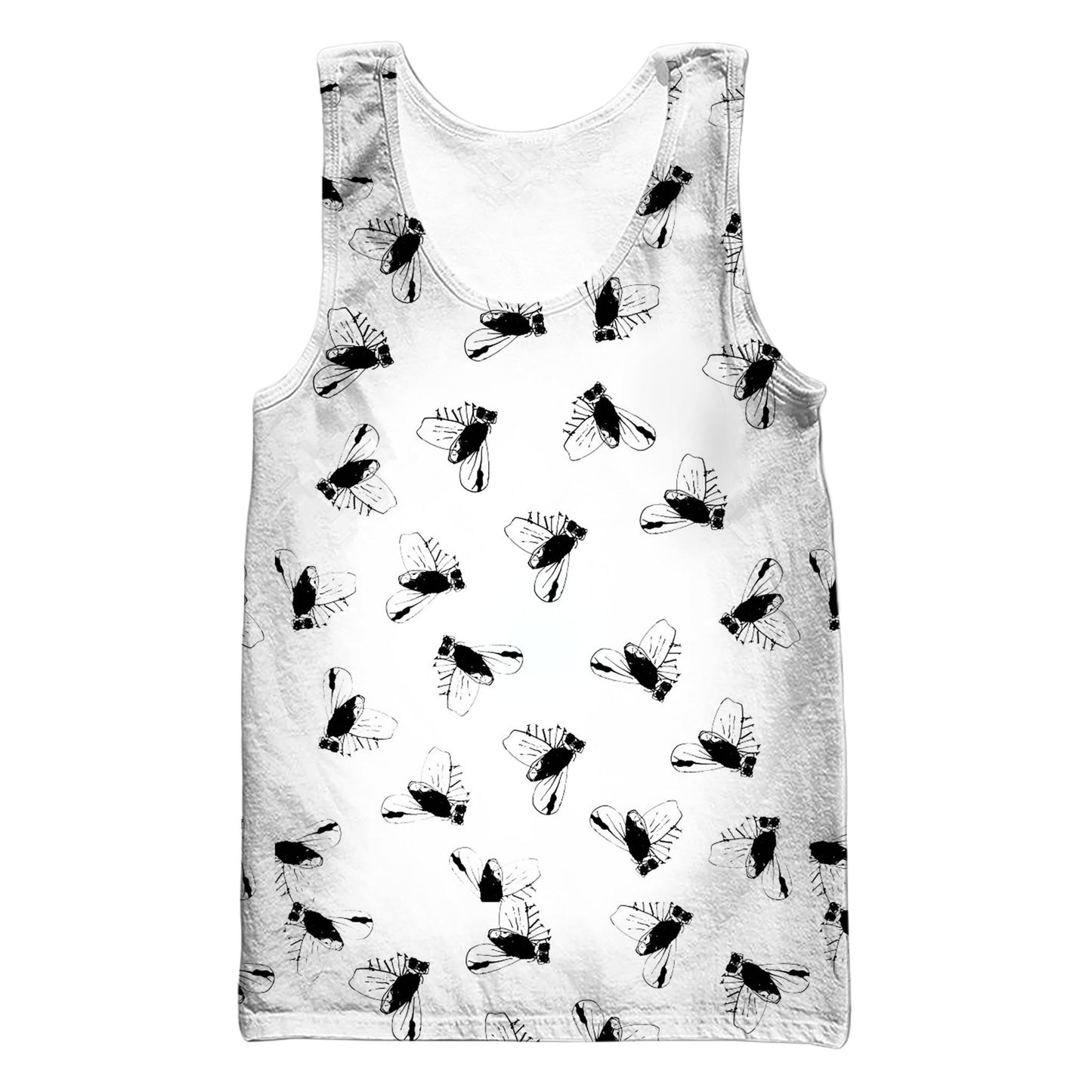 All Over Printed Flies Hoodie-Apparel-GP Art-Tank Top-S-Vibe Cosy™