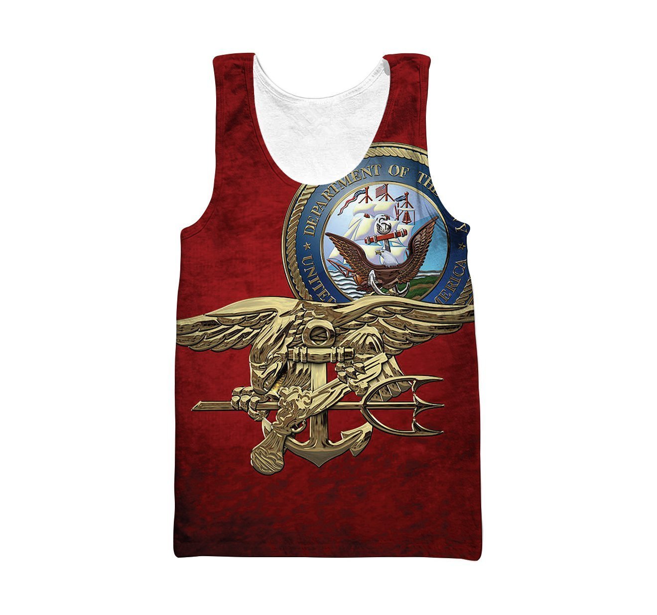 All Over Printed Navy Seals Trident Shirts-Apparel-HP Arts-Tank Top-S-Vibe Cosy™