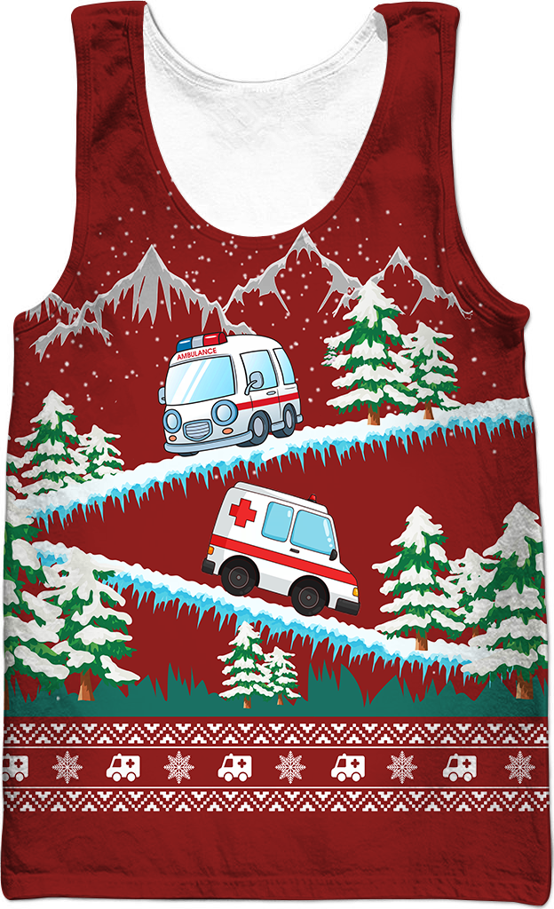 Ambulance Shirts and Shorts-Apparel-6teenth World™-Tank Top-S-Vibe Cosy™