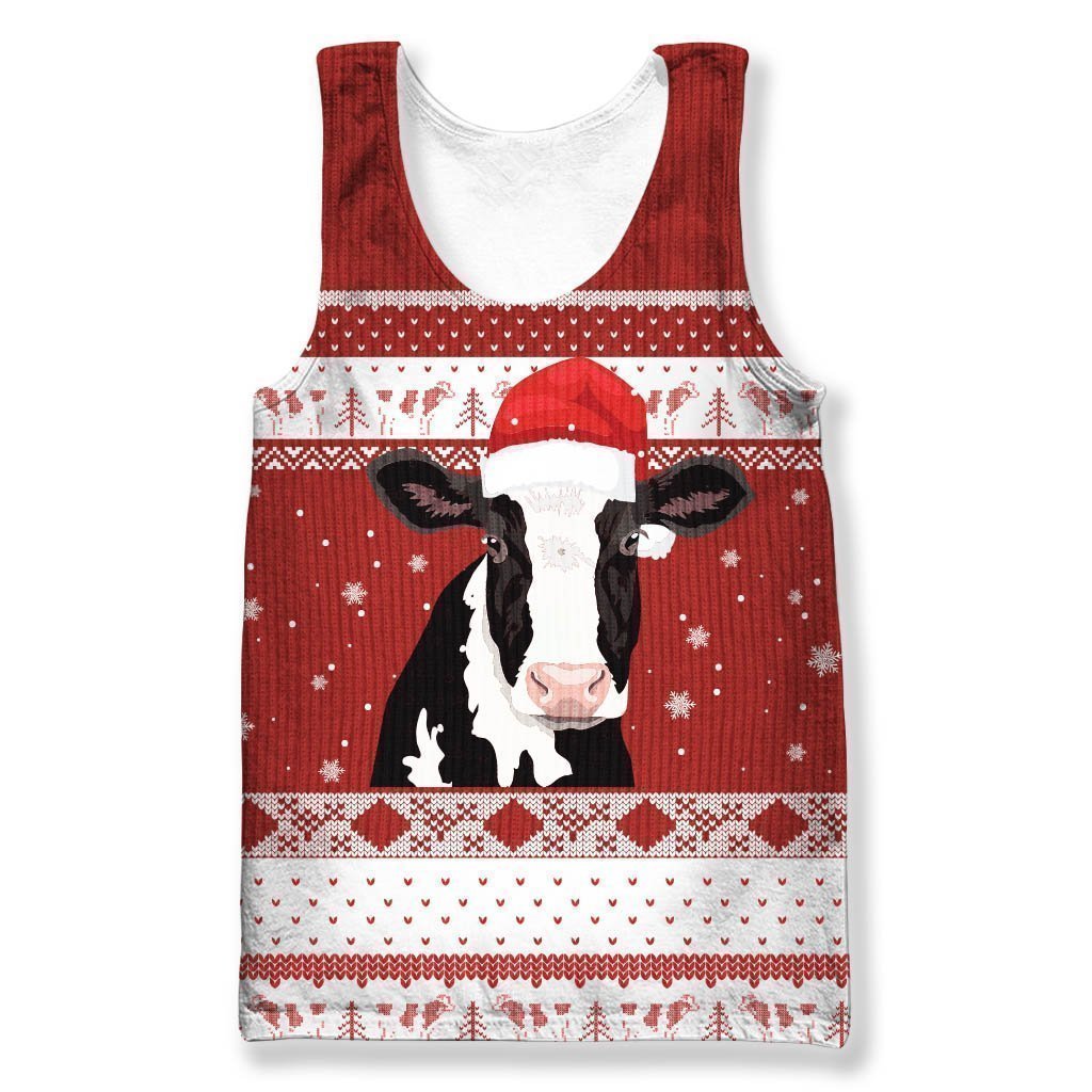 Cow Christmas Clothes-Apparel-HD09-Tank Top-S-Vibe Cosy™