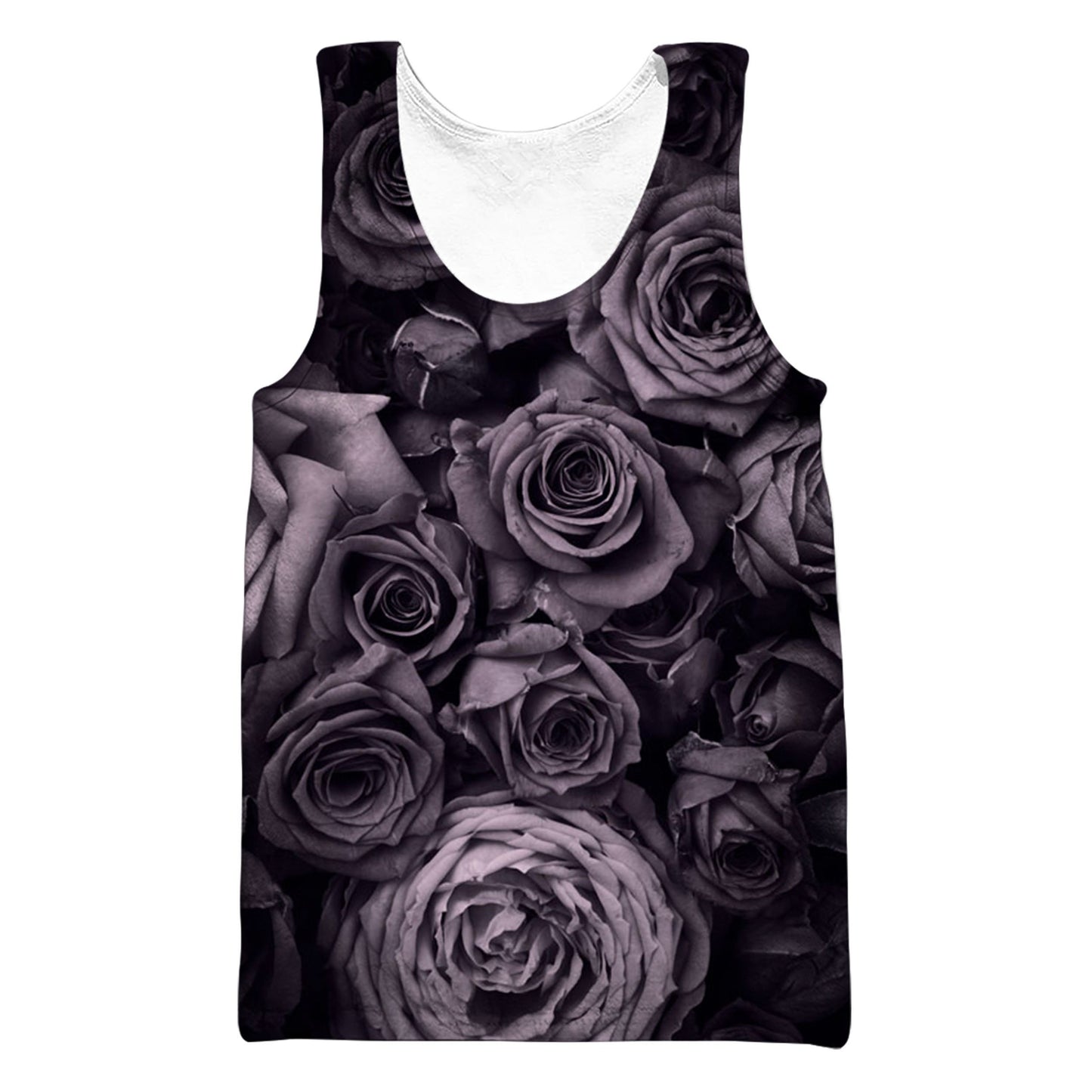 Black Floral Hoodie-Apparel-GP Art-Tank Top-S-Vibe Cosy™