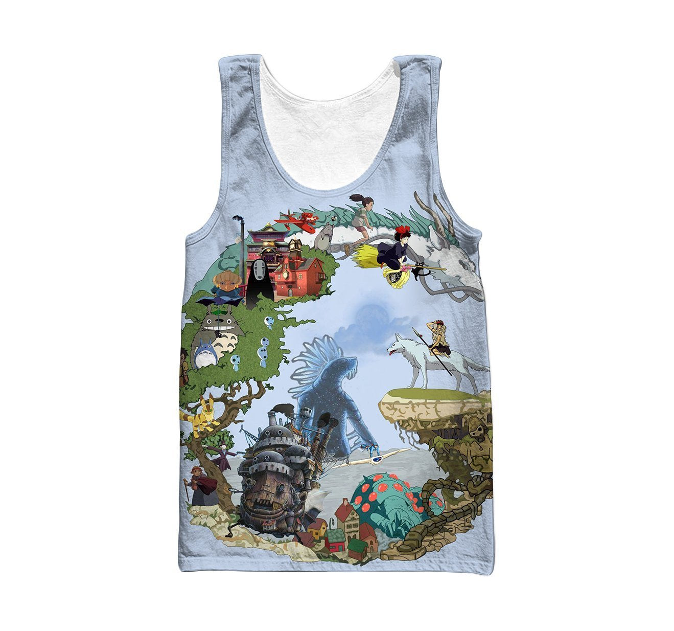 3D All Over Print Spirited Away Hoodie-Apparel-Khanh Arts-Tank-S-Vibe Cosy™