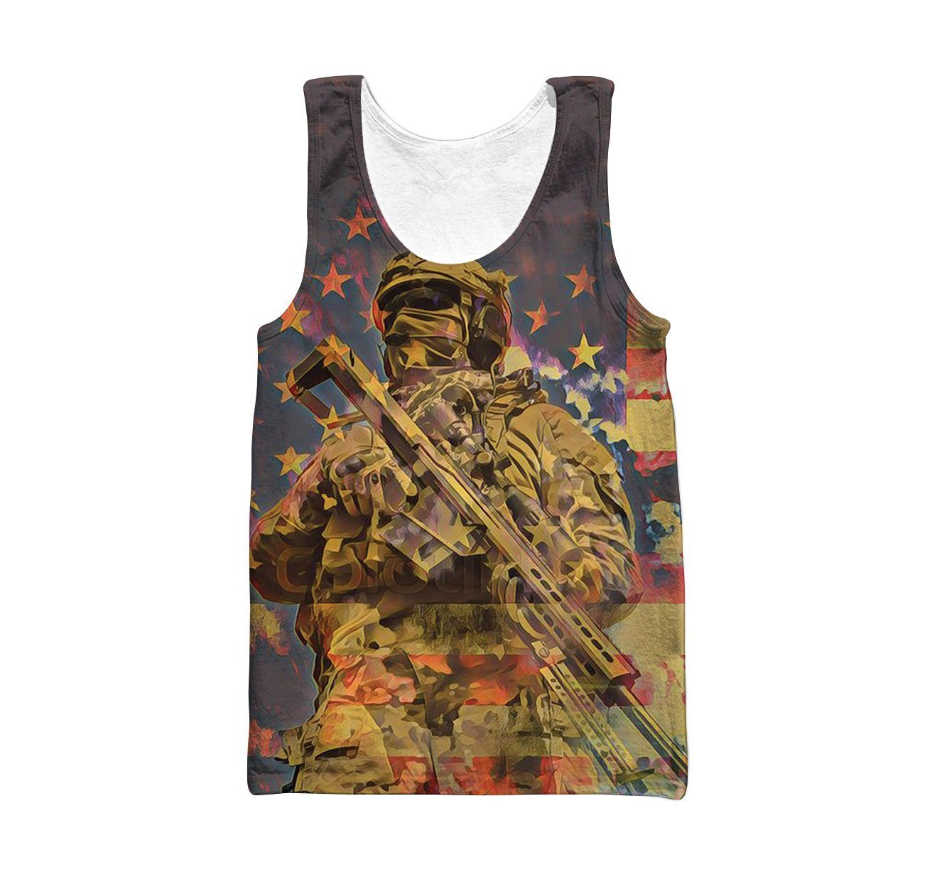 All Over Printed God N Country Shirts-Apparel-HP Arts-Tank Top-S-Vibe Cosy™