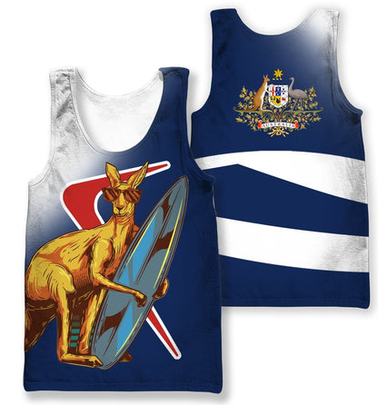 Kangaroo And Boomerang Of Australia Hoodie-Apparel-HD09-Tank Top-S-Vibe Cosy™