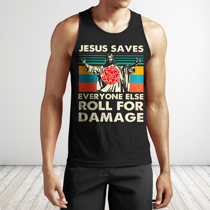 Jesus saves 3d hoodie shirt for men and women HG HAC040101-Apparel-HG-Men's tank top-S-Vibe Cosy™