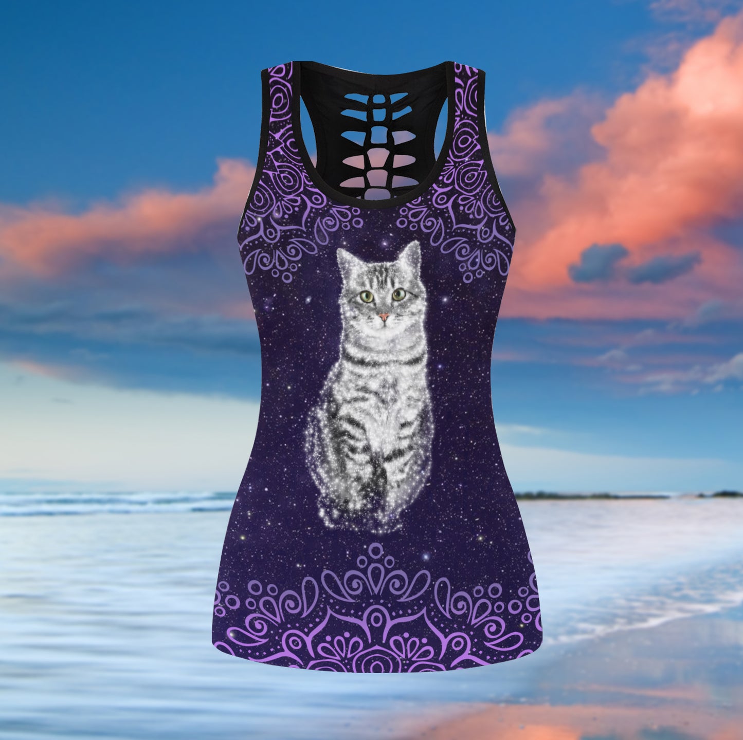 Galaxy Cat Combo Tank + Legging TR0708201