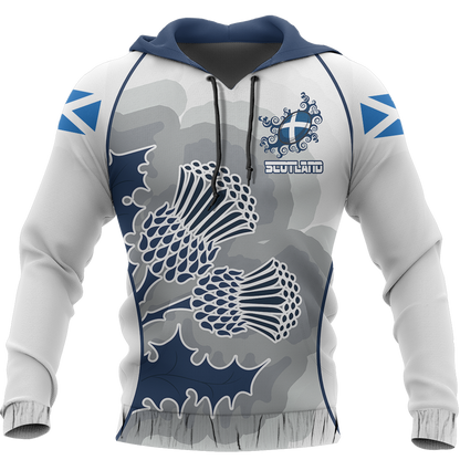 Scottish Thistle Pullover Hoodie Rugby Style NNK 1525-Apparel-PL8386-Hoodie-S-Vibe Cosy™