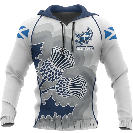 Scottish Thistle Pullover Hoodie Rugby Style NNK 1525-Apparel-PL8386-Hoodie-S-Vibe Cosy™