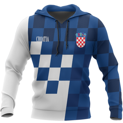 Croatia Coat Of Arms Zip Hoodie Blue Version A02-Apparel-Khanh Arts-Hoodie-S-Vibe Cosy™
