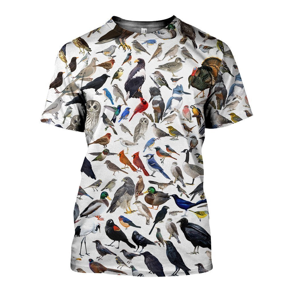 3D All Over Printed Birds Clothes-Apparel-HP Arts-T-Shirt-S-Vibe Cosy™