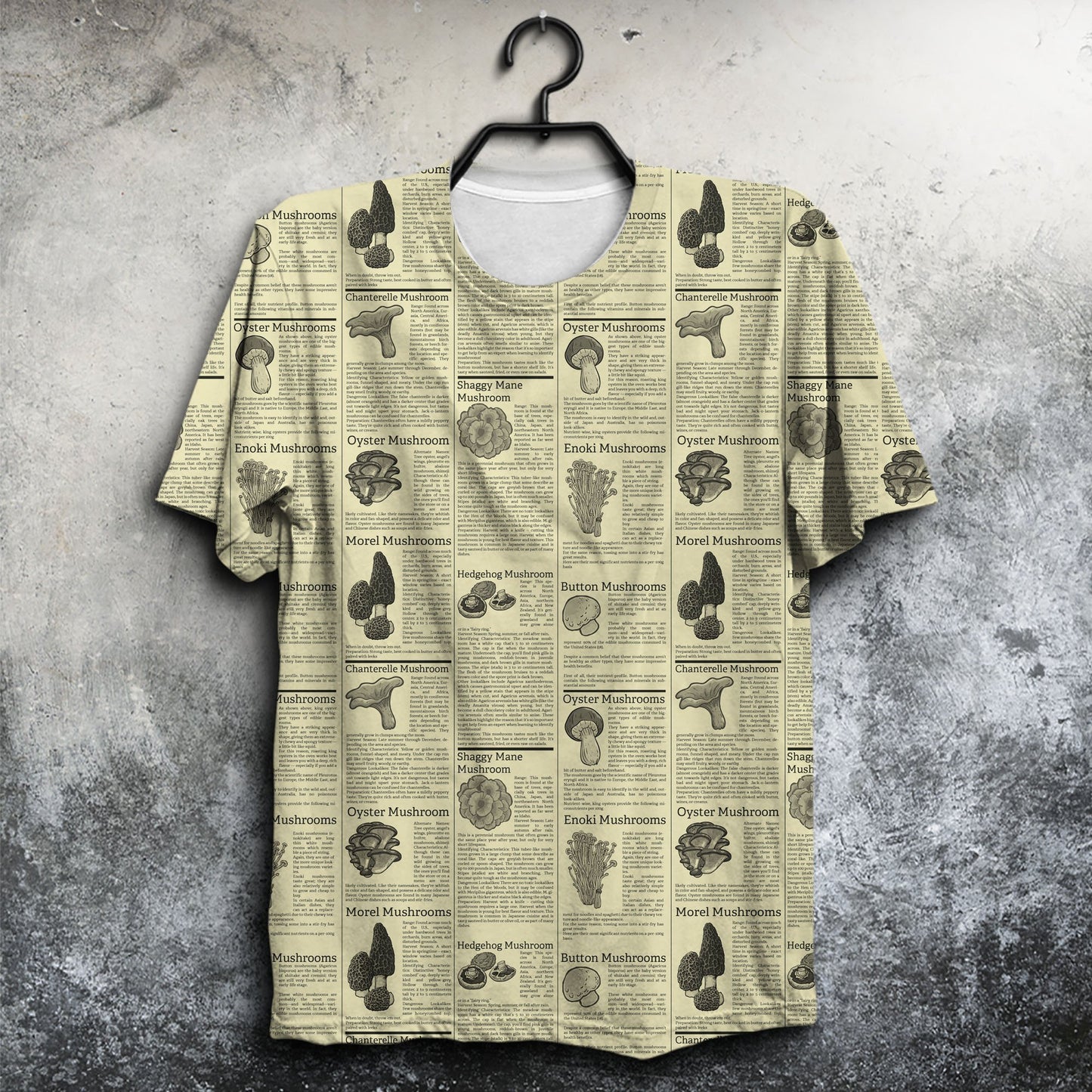 Newspaper Mushrooms Shirts-Apparel-NTH-T-Shirt-S-Vibe Cosy™