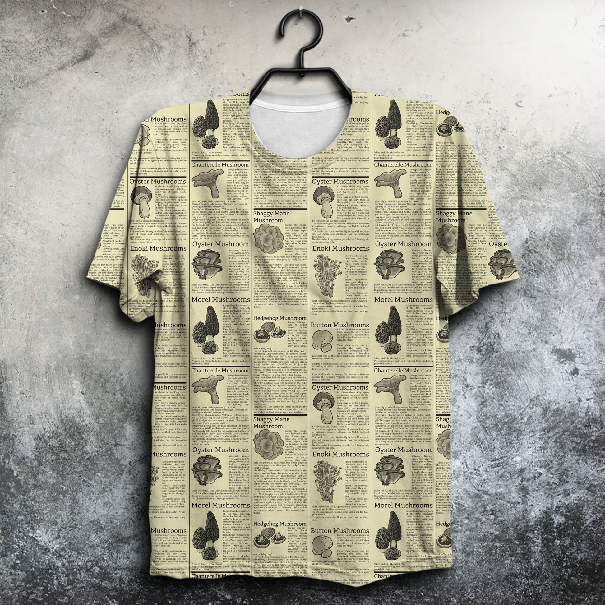 Newspaper Mushrooms Shirts-Apparel-NTH-T-Shirt-S-Vibe Cosy™