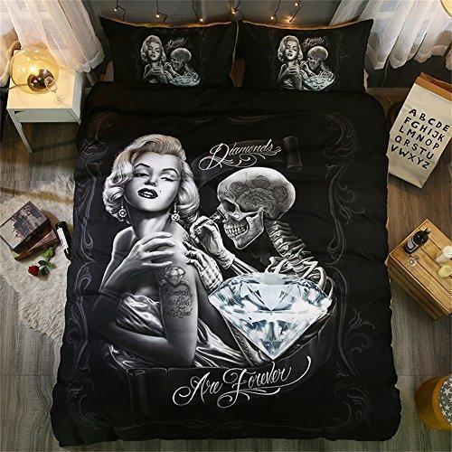Marilyn Monroe and Skull Bedding Sets - Amaze Style™-Bedding Set