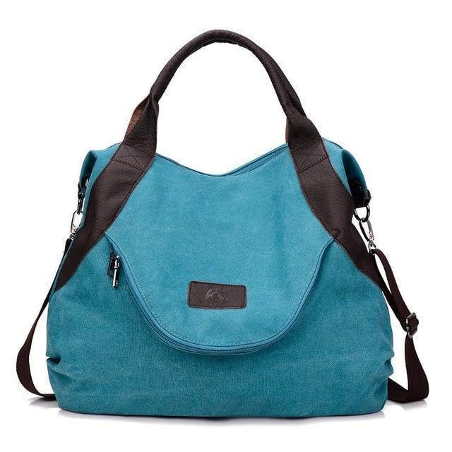 Women's Large Pocket Messenger Handbag-Shoulder Bags-6teenth-Blue-(30cm<Max Length<50cm)-Vibe Cosy™