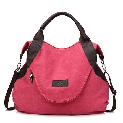 Women's Large Pocket Messenger Handbag-Shoulder Bags-6teenth-Red-(30cm<Max Length<50cm)-Vibe Cosy™