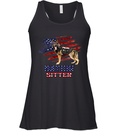Nation Sitter Police Dog Pi261201-Apparel-Amsbk-Racerback Tank-Black-XS-Vibe Cosy™