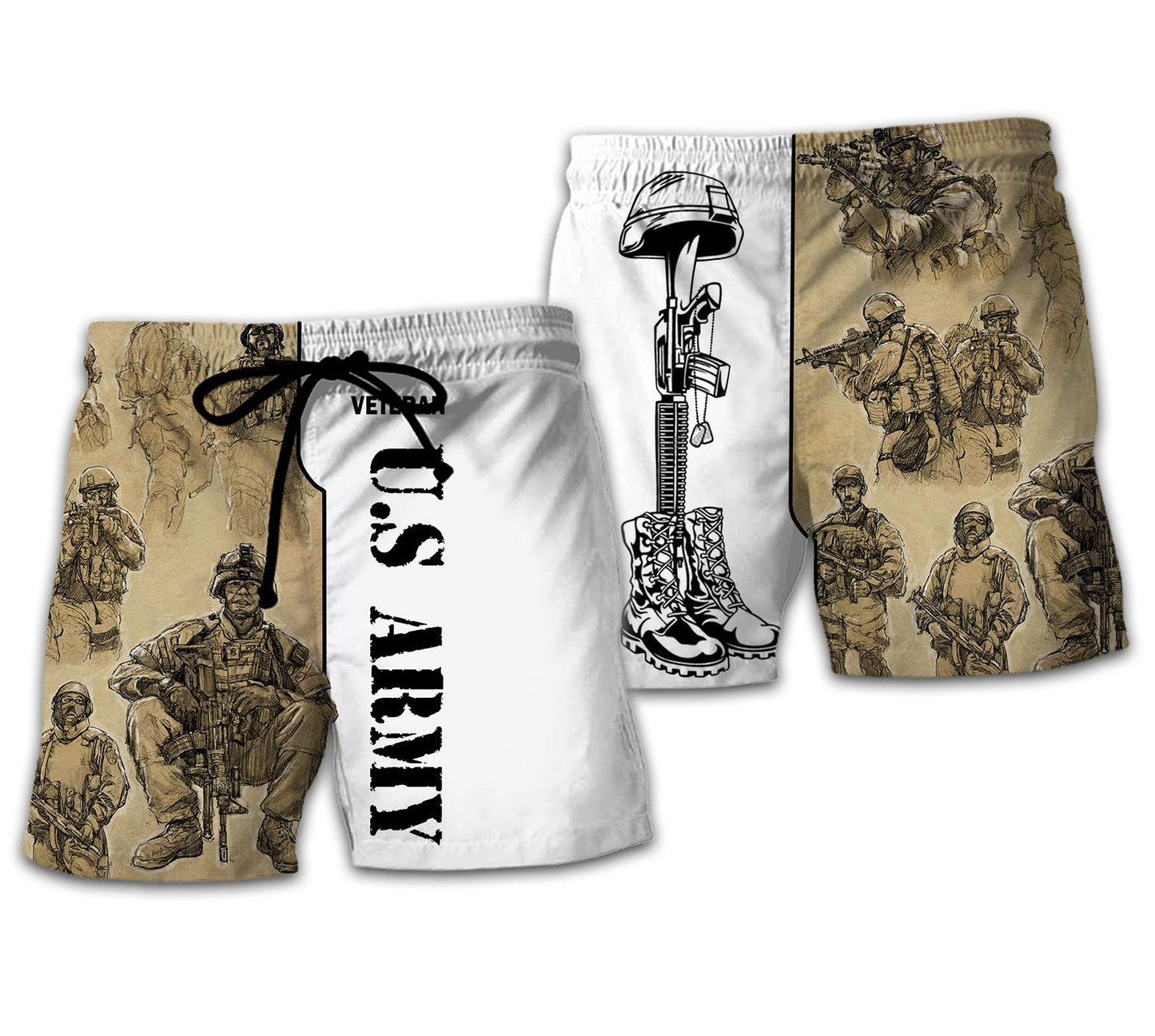 US Army 3D All Over Printed Shirts for Men and Women TT0011-Apparel-TT-Shorts-S-Vibe Cosy™