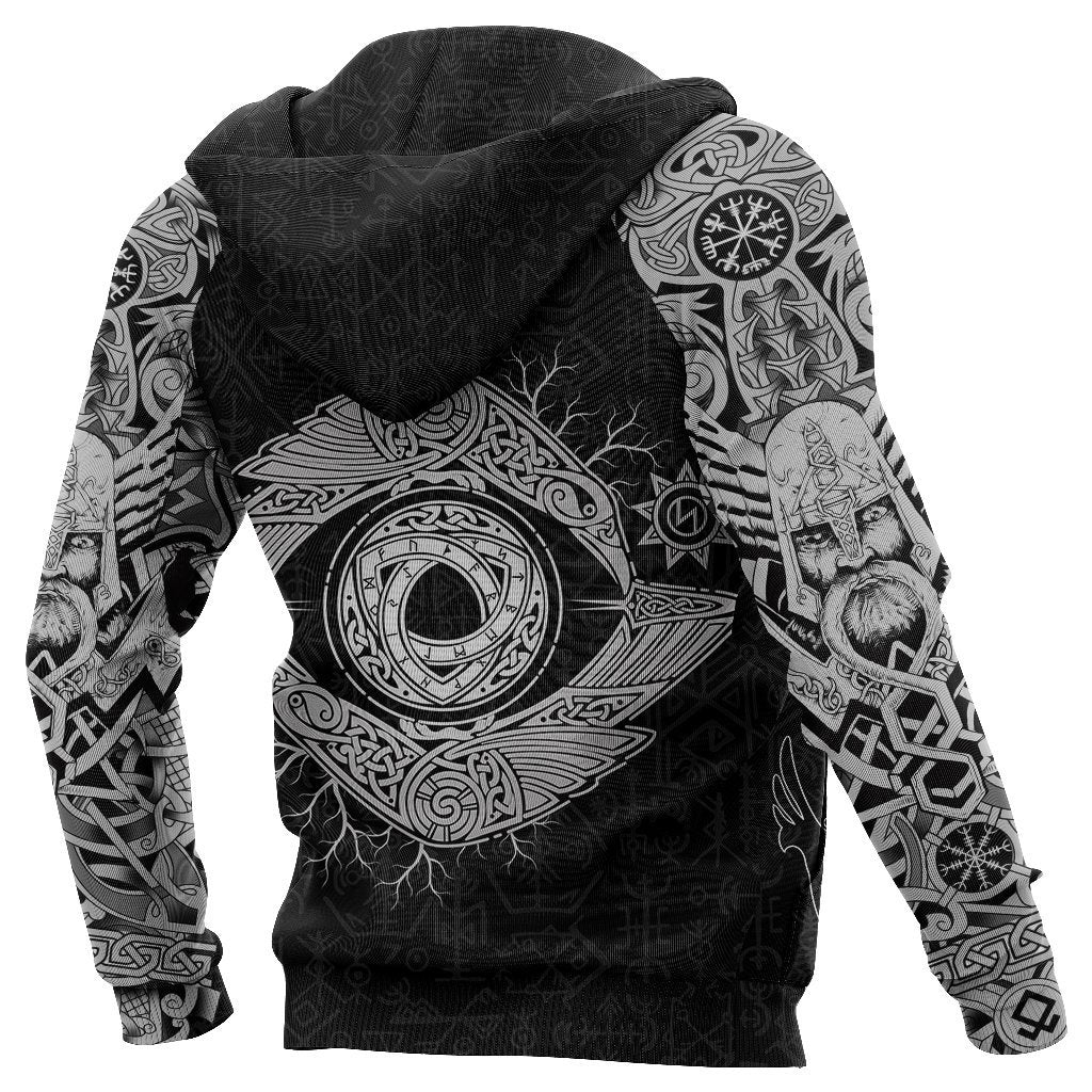Viking Odin's Eye with Raven-Apparel-HP Arts-Hoodie-S-Vibe Cosy™