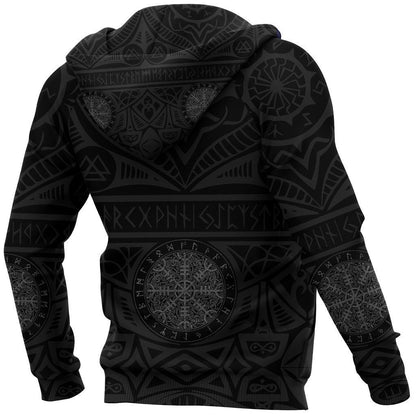 Vikings Tattoo All Over Hoodie K4-Apparel-HP Arts-Hoodie-S-Vibe Cosy™
