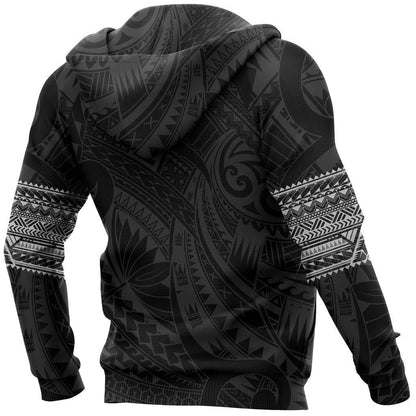 Aotearoa Maori Tattoo All Over Hoodie White PL-Apparel-PL8386-Hoodie-S-Vibe Cosy™
