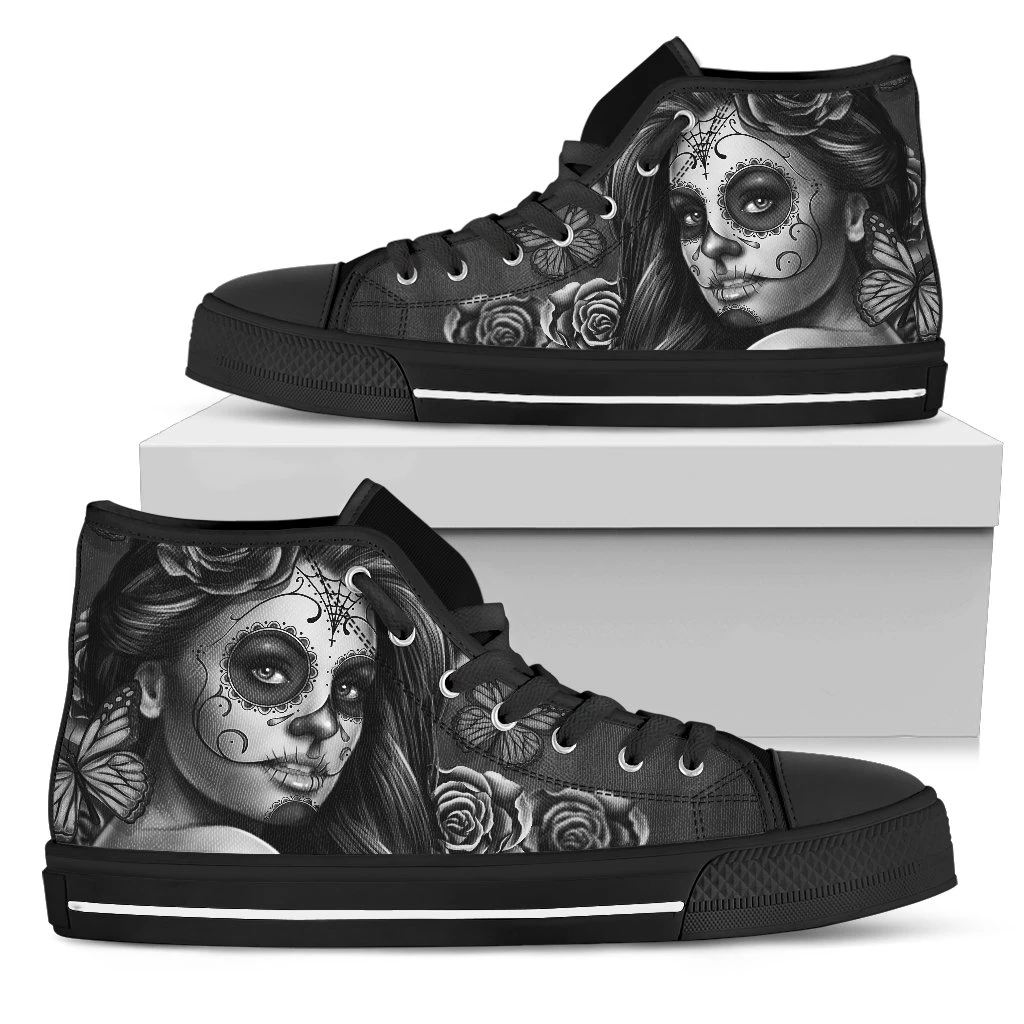 High tops calavera gray (black shoes) PL17032005-PL8386-Women's high top-EU36 (US5.5)-Vibe Cosy™