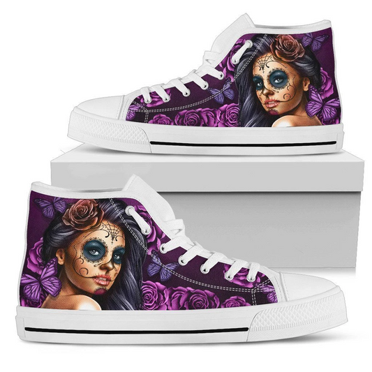 High tops calavera violet (white shoes) PL17032003-PL8386-Women's high top-EU36 (US5.5)-Vibe Cosy™