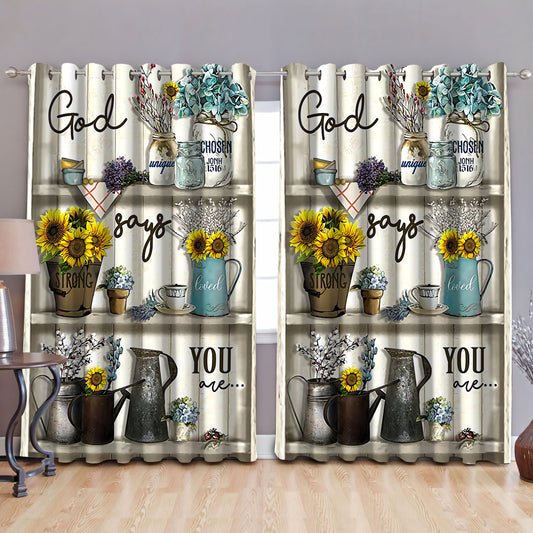 God says you are blackout thermal grommet window curtains HAC250503-HG-HG-52'' x 63''-Vibe Cosy™