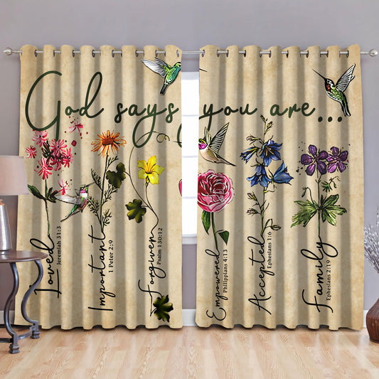 God says you are, blackout thermal grommet window curtains HAC260504-HG-HG-52'' x 63''-Vibe Cosy™