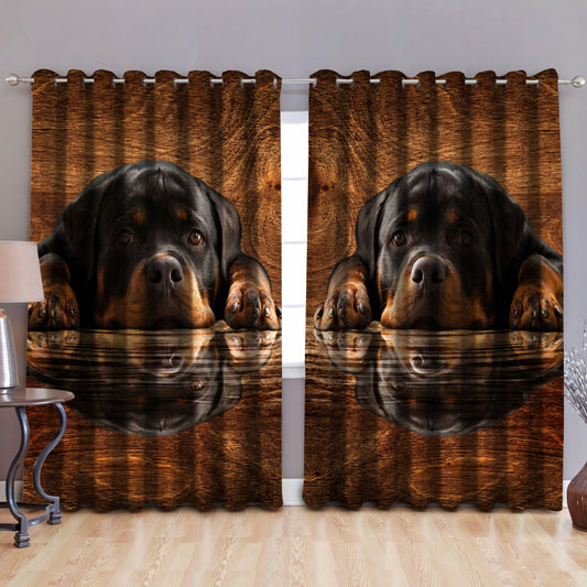 Rottweiler blackout thermal grommet window curtains HAC160701S3-HG-HG-52'' x 63''-Vibe Cosy™