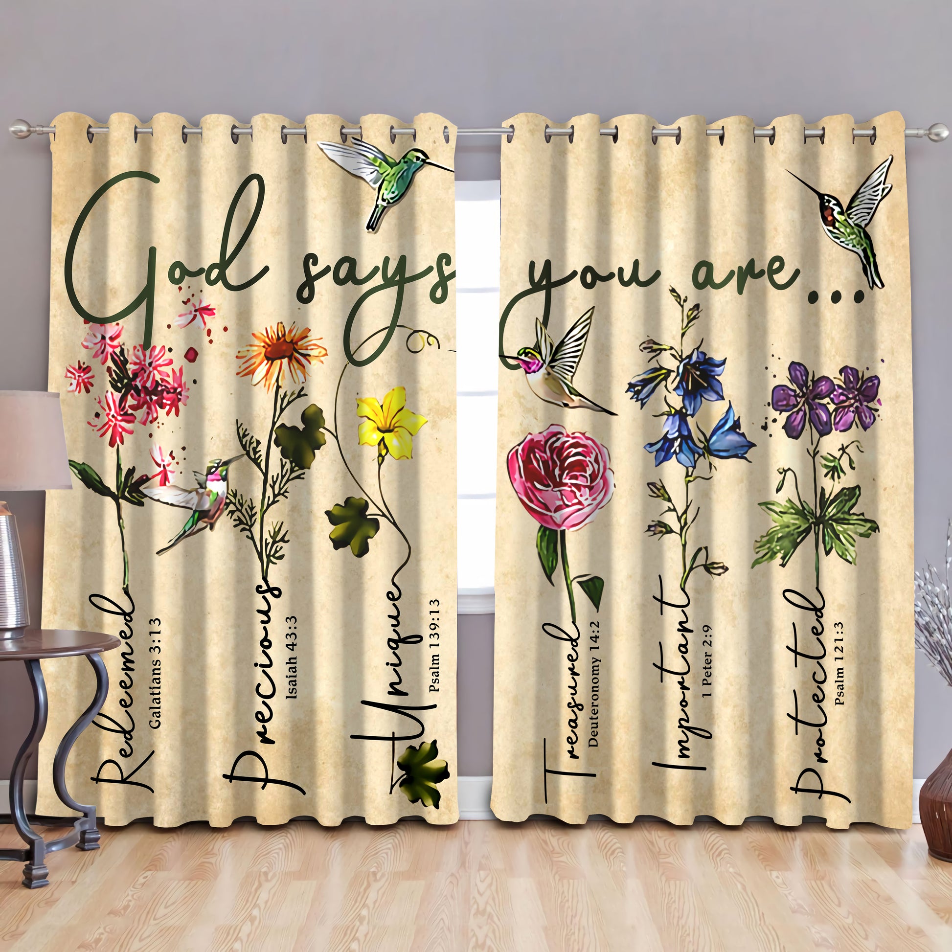 God says you are, blackout thermal grommet window curtains ver5 HAC270503-HG-HG-52'' x 63''-Vibe Cosy™