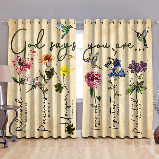 God says you are, blackout thermal grommet window curtains ver5 HAC270503-HG-HG-52'' x 63''-Vibe Cosy™