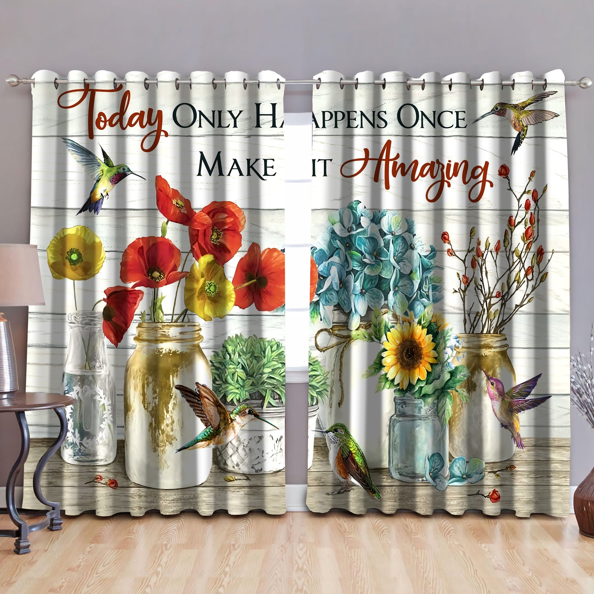 Today only happens once make it amazing, blackout thermal grommet window curtains HAC230502-HG-HG-52'' x 63''-Vibe Cosy™