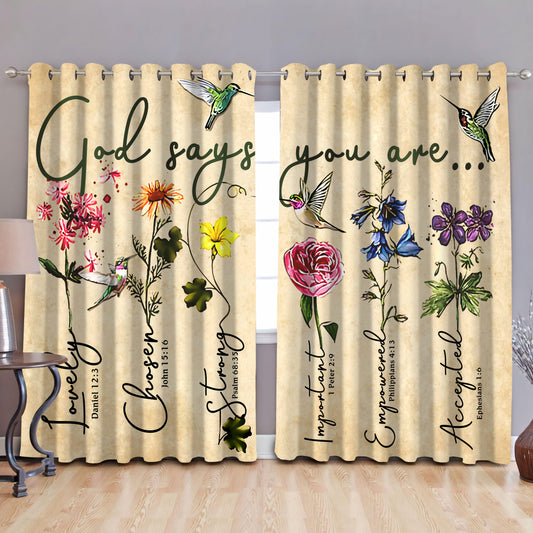 God says you are, blackout thermal grommet window curtains ver4 HAC270502-HG-HG-52'' x 63''-Vibe Cosy™