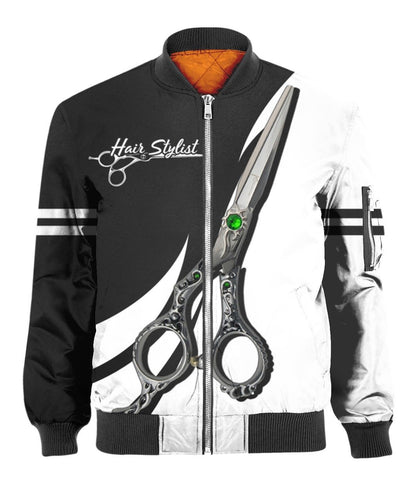 Hair stylist 3d hoodie shirt for men and women HG HAC130205-Apparel-HG-Bomber-S-Vibe Cosy™