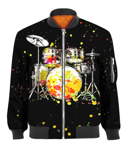 Drum music 3d hoodie shirt for men and women HG HAC23122-Apparel-HG-Bomber-S-Vibe Cosy™