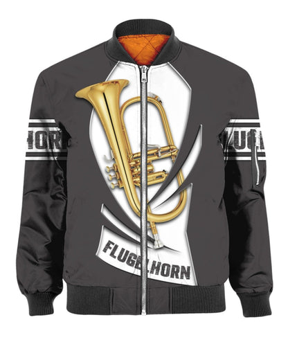 Flugelhorn music 3d hoodie shirt for men and women HG HAC260203-Apparel-HG-Bomber-S-Vibe Cosy™