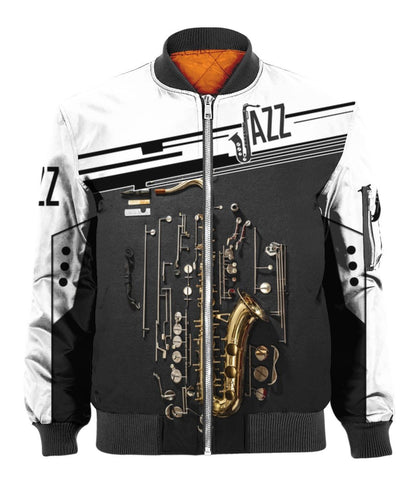 Saxophon music 3d hoodie full for men and women HG HAC21202-Apparel-HG-Bomber-S-Vibe Cosy™