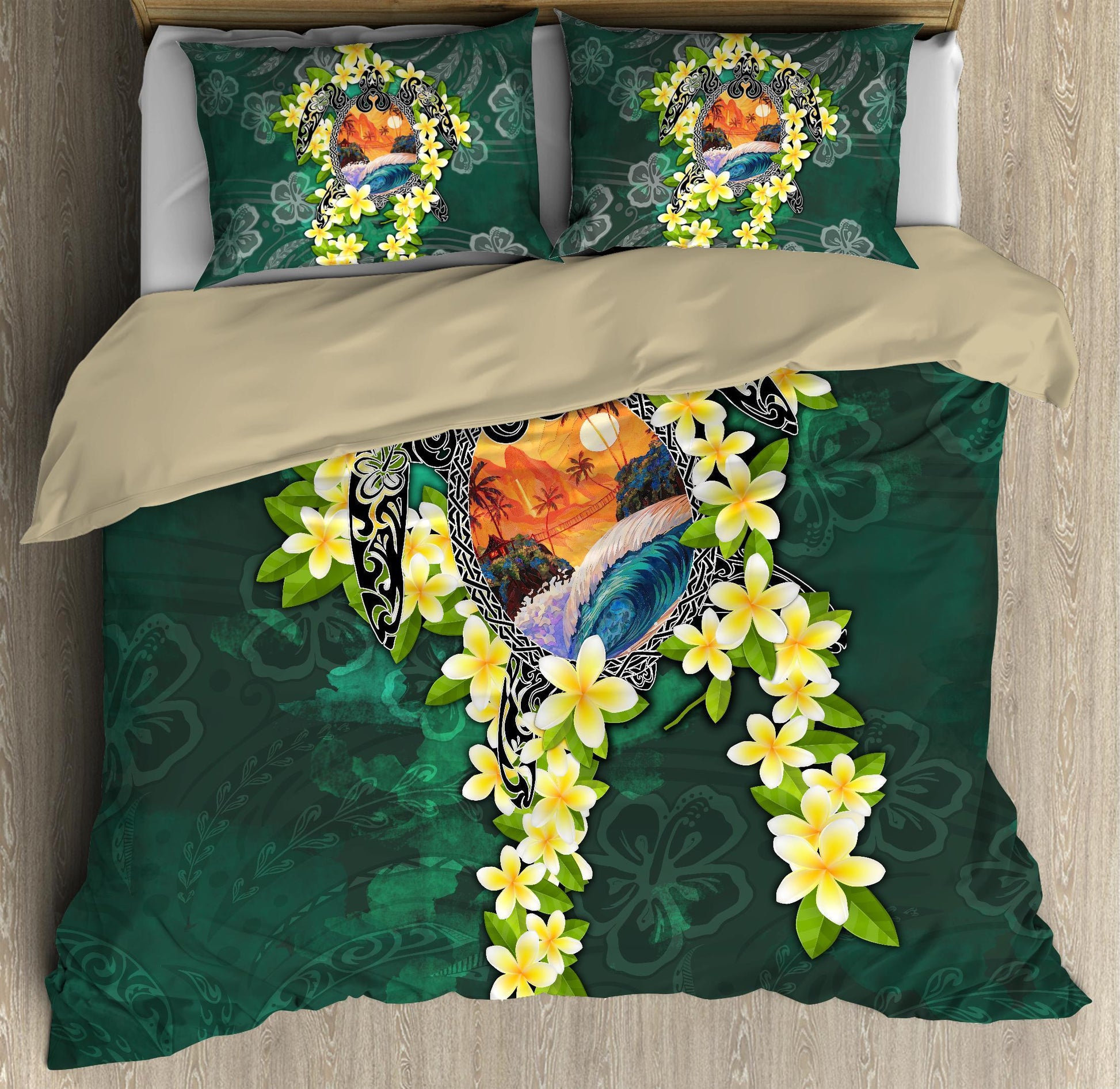 Polynesian Bedding Set Sea Turtle -ML-ML-US Twin-Vibe Cosy™