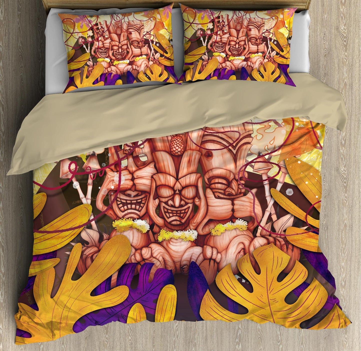 Tiki Polynesian Bedding Set-ML-ML-US Twin-Vibe Cosy™