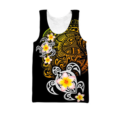 Amazing Polynesian Tattoo Turtle Unisex Hoodie ML