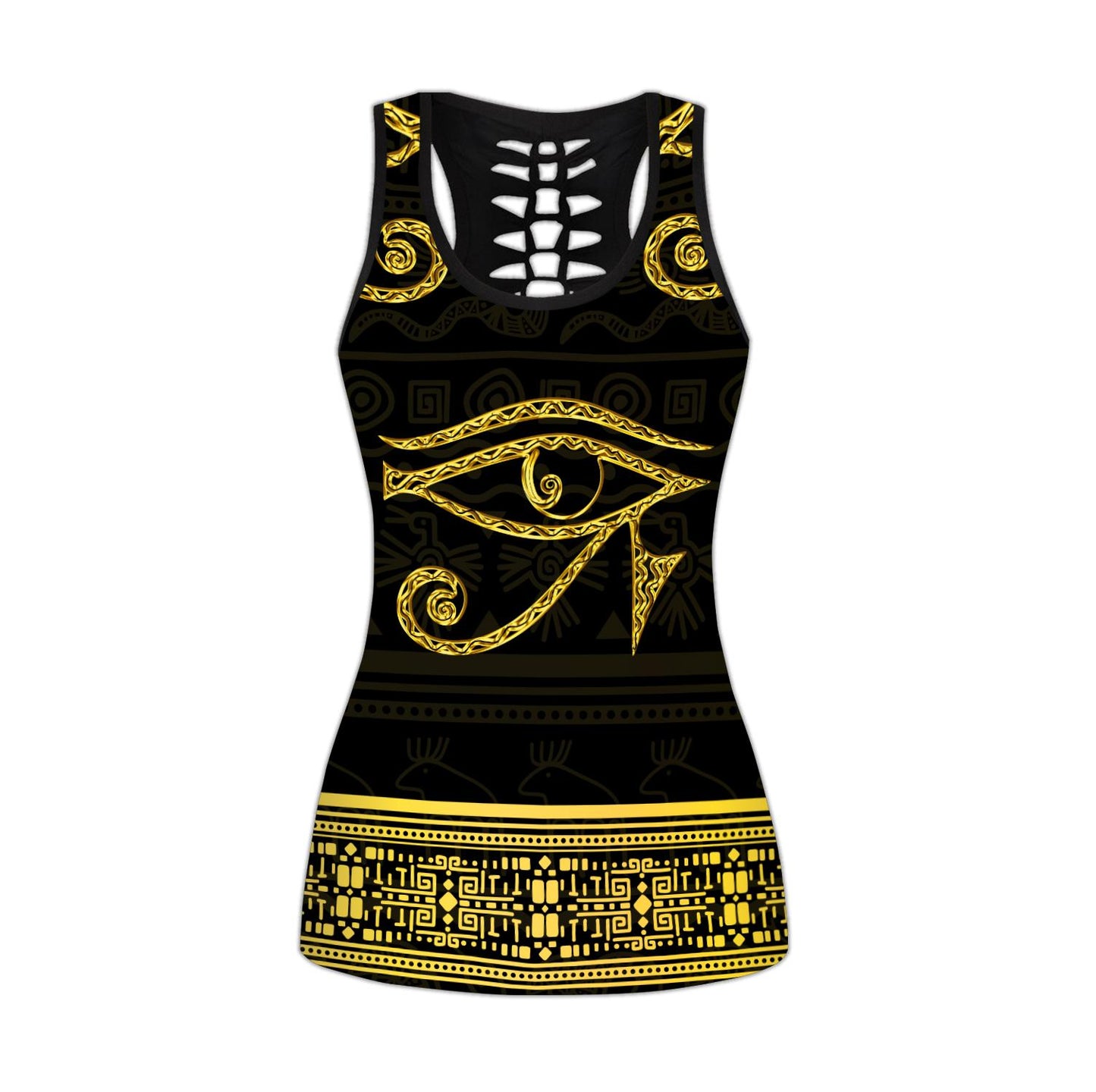 African The Eye Of Horus Legging & Tank top-ML-Apparel-ML-No Legging-S-Vibe Cosy™