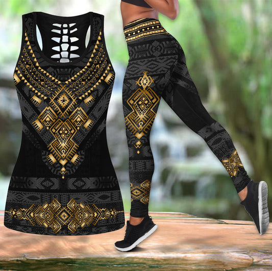 African Gold Pattern II Legging & Tank top-ML